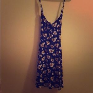 Blue dress with flower pattern